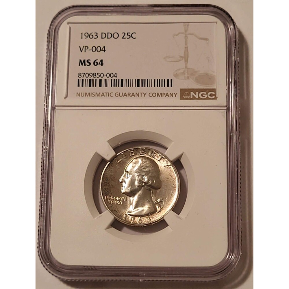 1963 Washington Quarter DDO VP-004 MS64 NGC